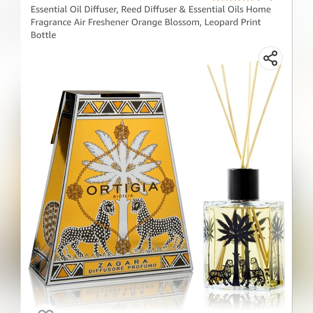 Ortigia zagara reed diffuser from Italy Sicilia